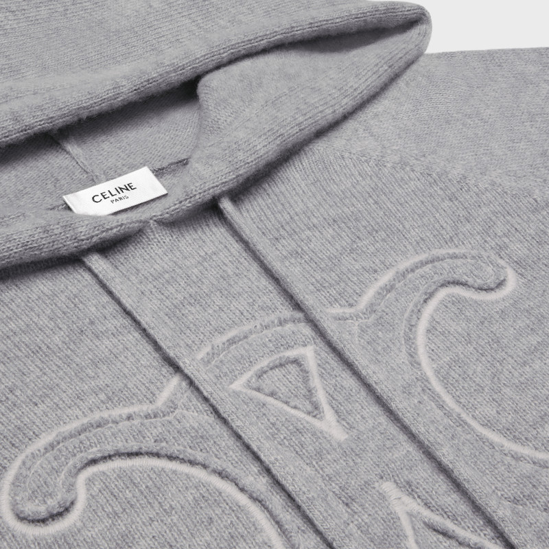 triomphe hoodie in sporty wool and cashmere 3