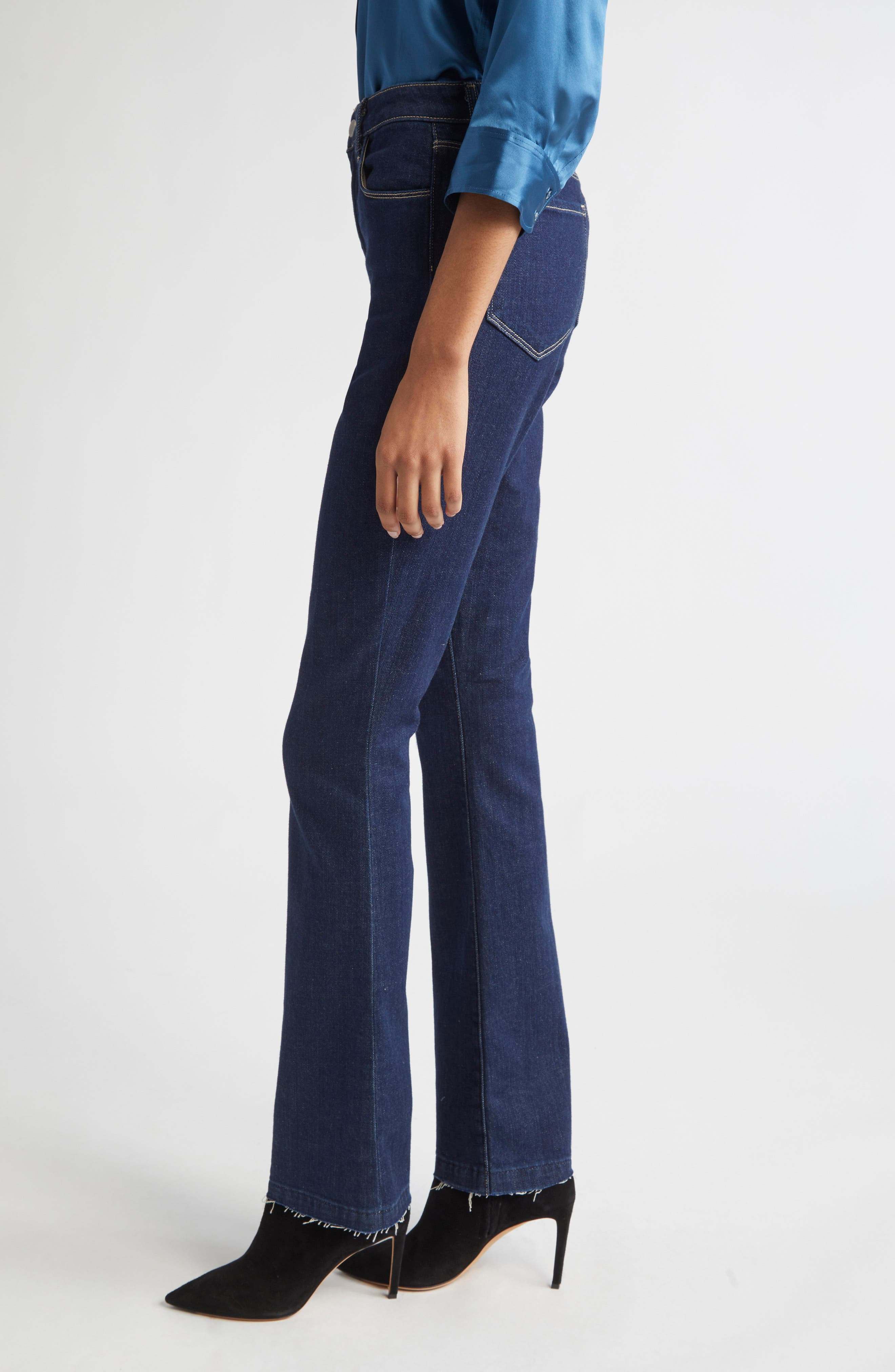 L'AGENCE Ruth Raw Hem Straight Leg Jeans in Koval at Nordstrom - 4
