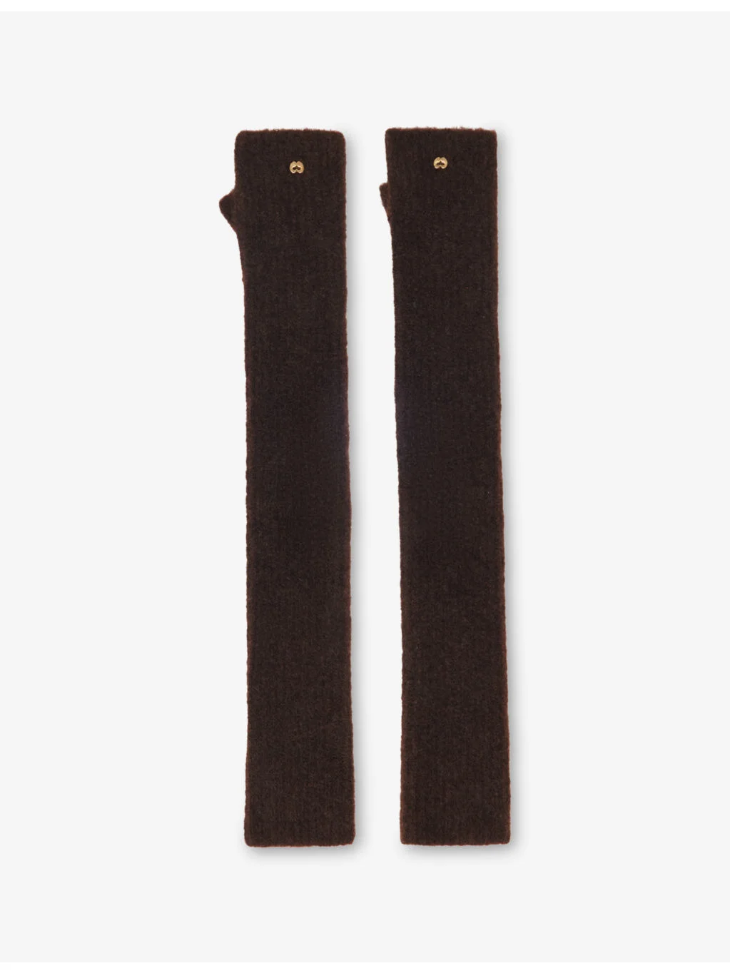 Ribbed Hardware-Embellished Yak-Blend Mittens - 1