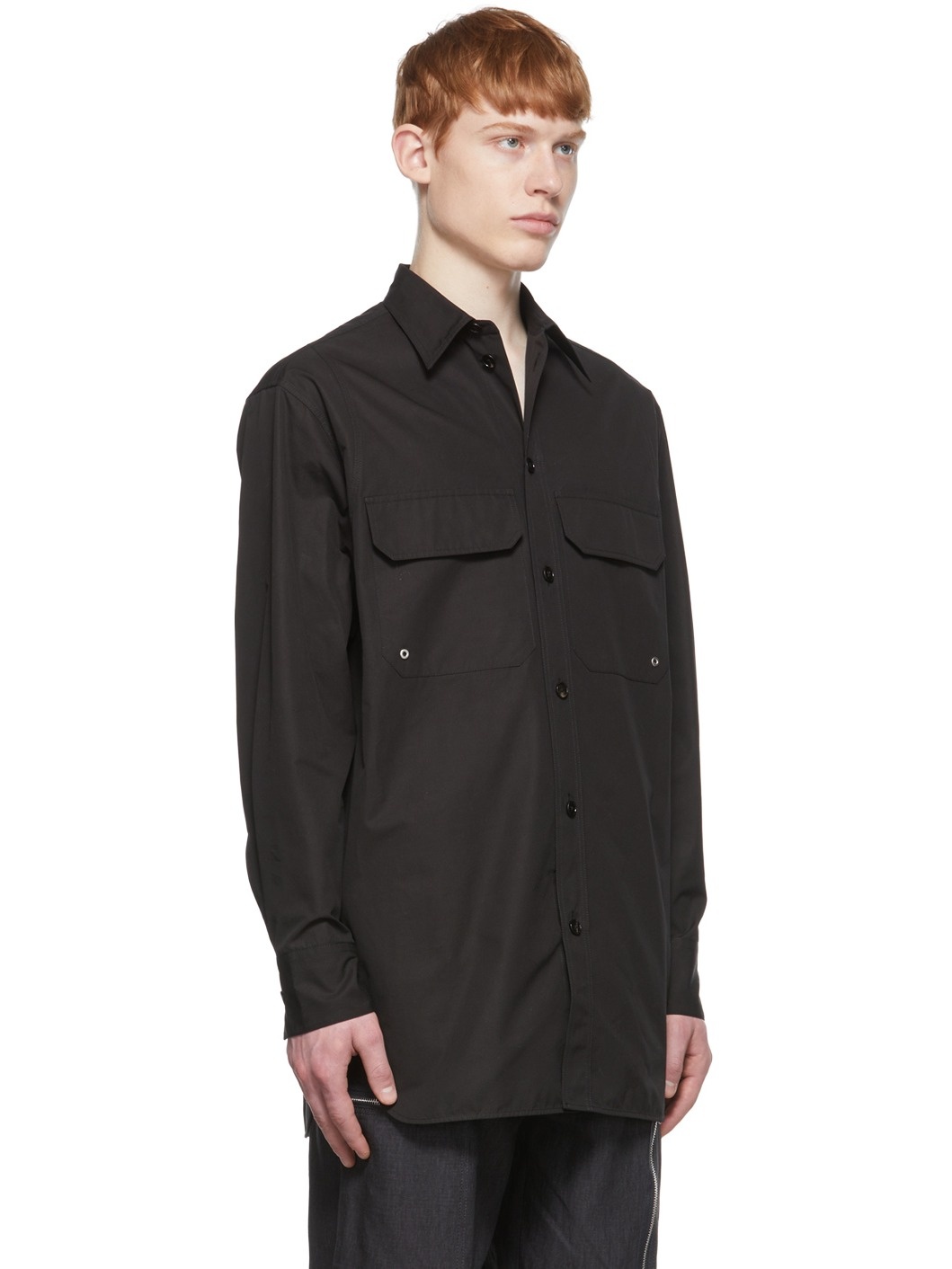 Black Poplin Shirt - 2