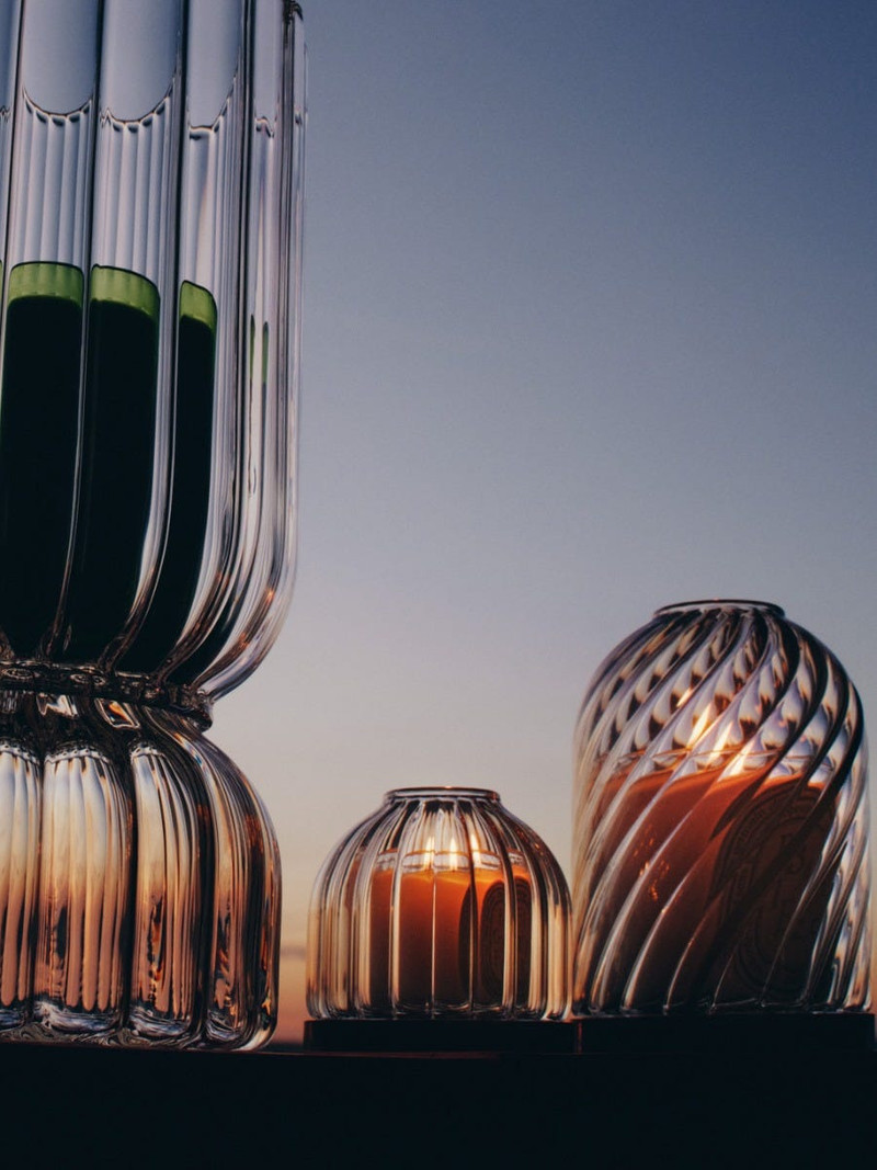 Ribbed candle holder - For mini candles 4