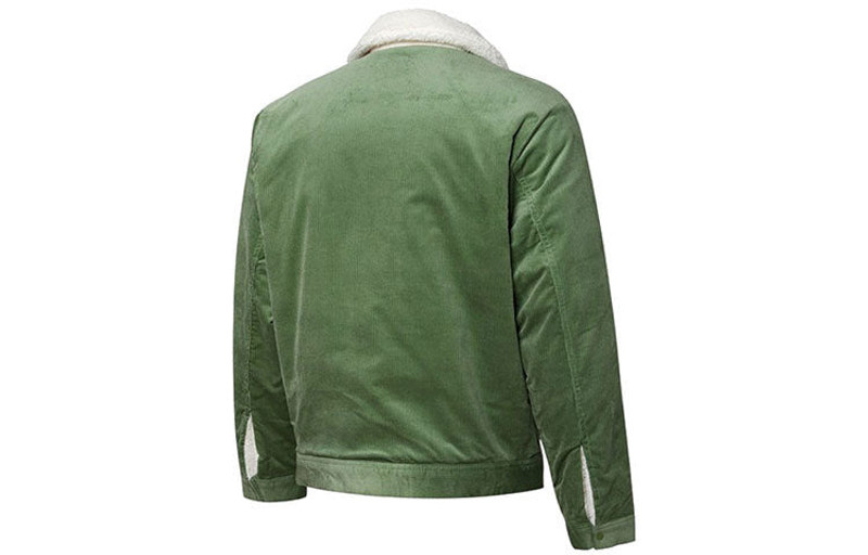 PUMA PUMA 코드 자수 로고 뒤집을 수 있는 corduroy 재킷 녹색 534751-67 outlook