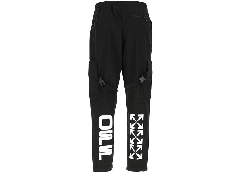 Off-White OFF-WHITE Nylon Cargo Pants Black/White outlook