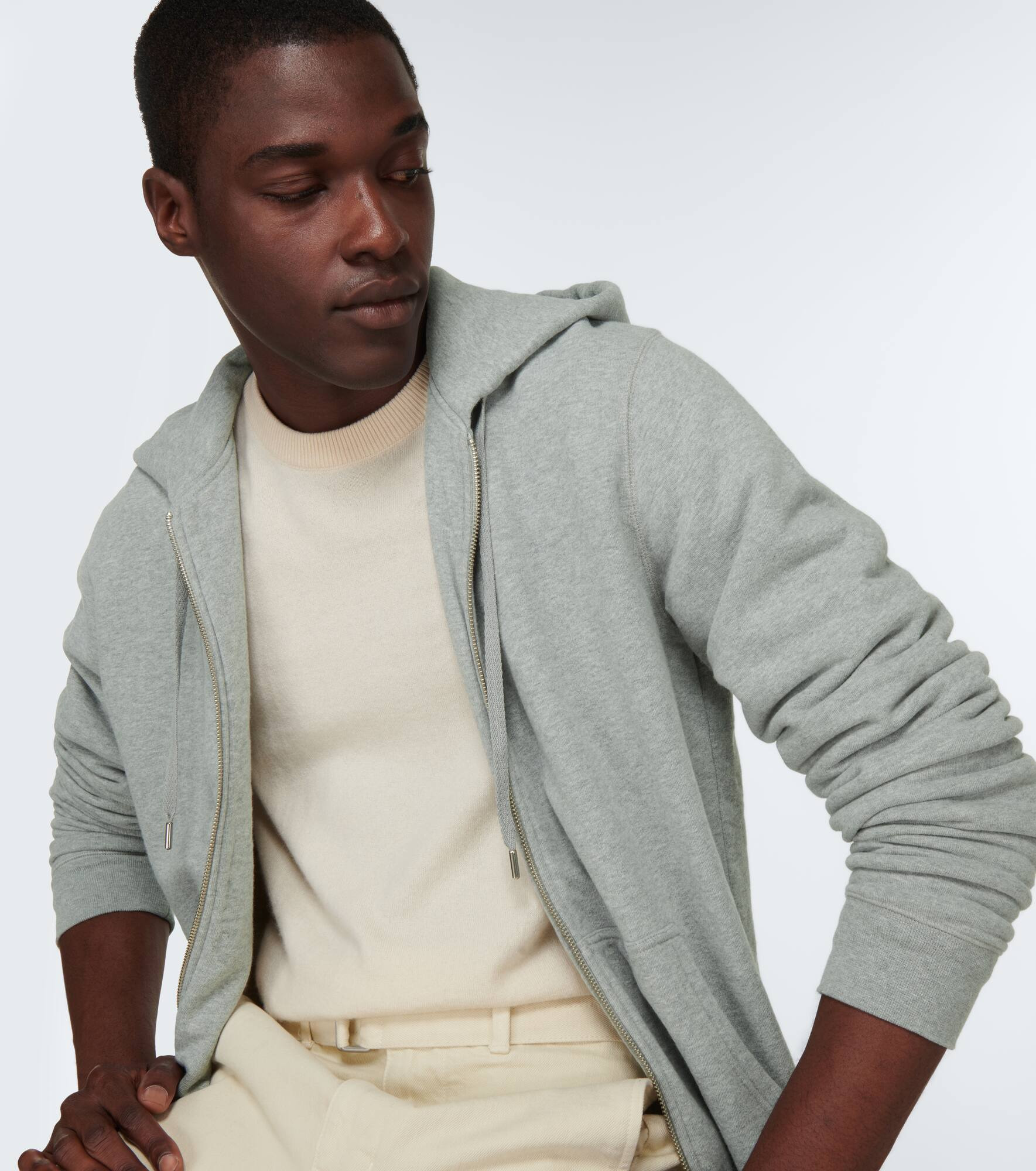 Cotton-jersey hooded sweatshirt - 5