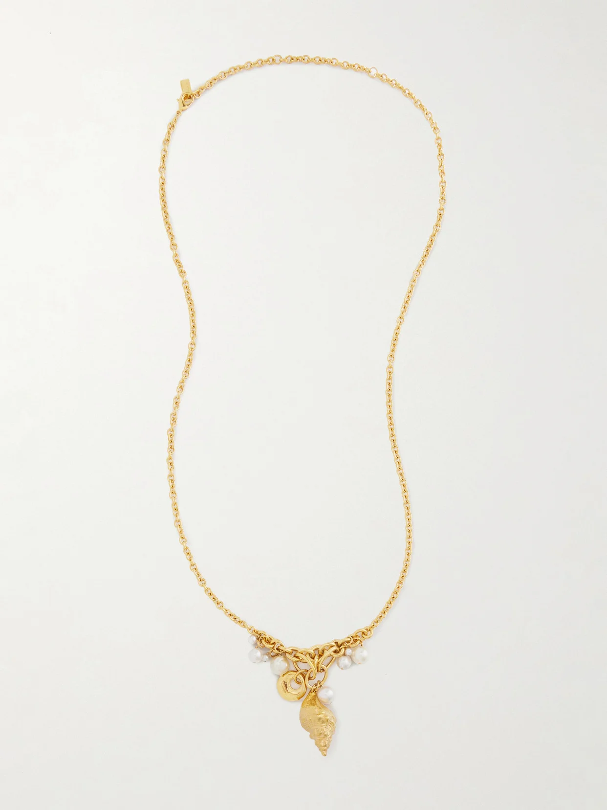 Gold-tone Faux Pearl Necklace - 1
