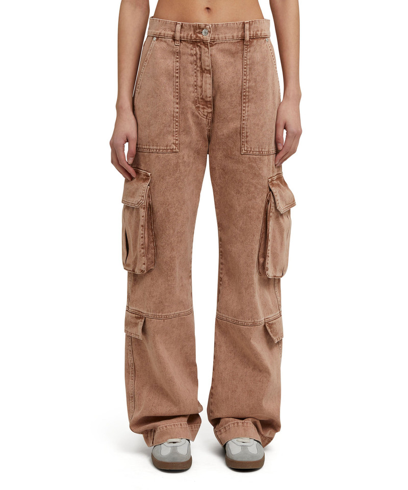 MSGM Cargo trousers with "Store Overdyed Blue Denim" workmanship outlook