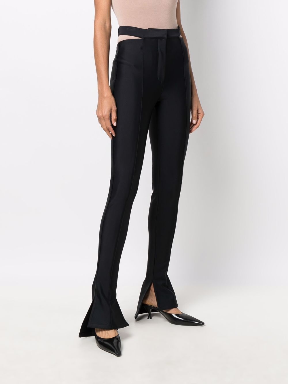 cut-out detail trousers - 4