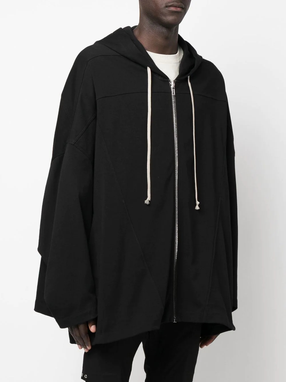 zip-up organic-cotton hoodie - 3