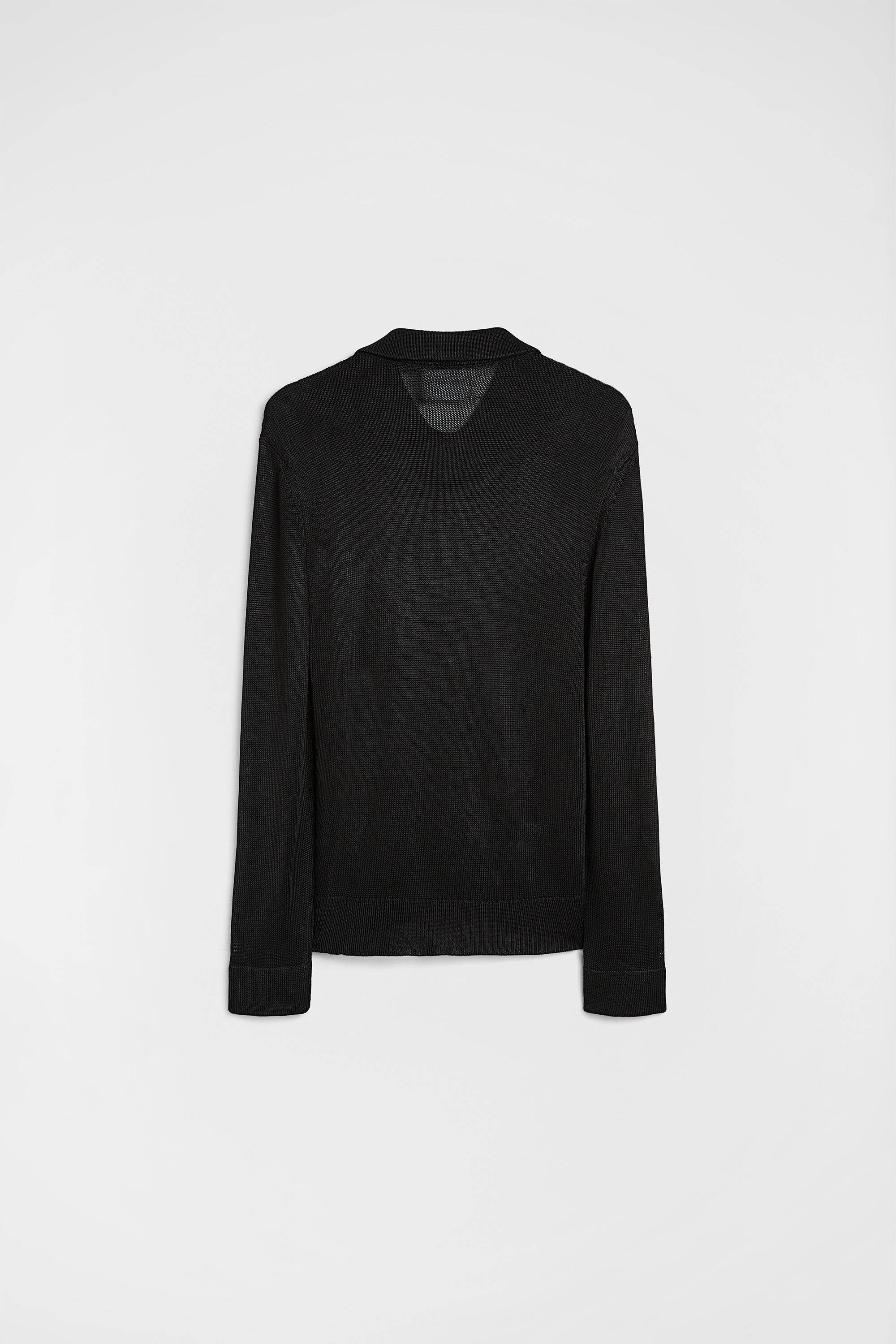 Cotton Blend Polo Cardigan - 3