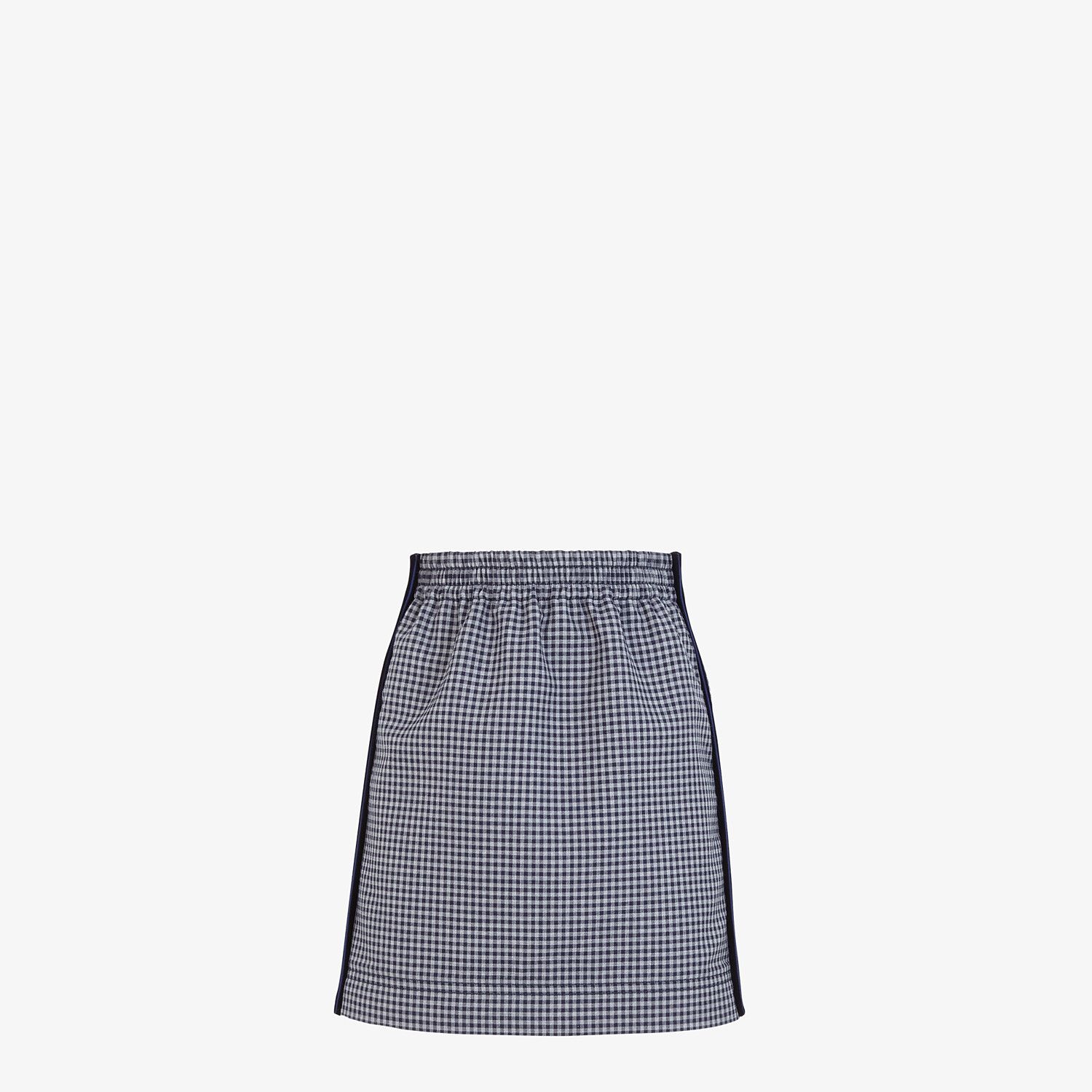 Wool check print skirt - 1