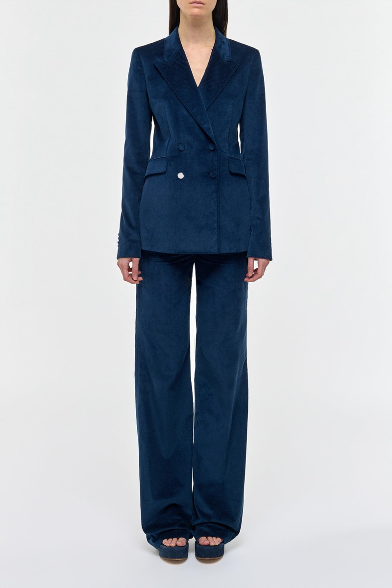 GABRIELA HEARST Angela Blazer in Electric Navy Sea Island Cotton Corduroy outlook
