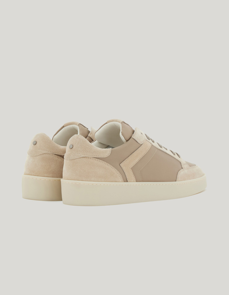 Canali CANALI NUVOLA BEIGE NYLON AND SUEDE SNEAKERS outlook
