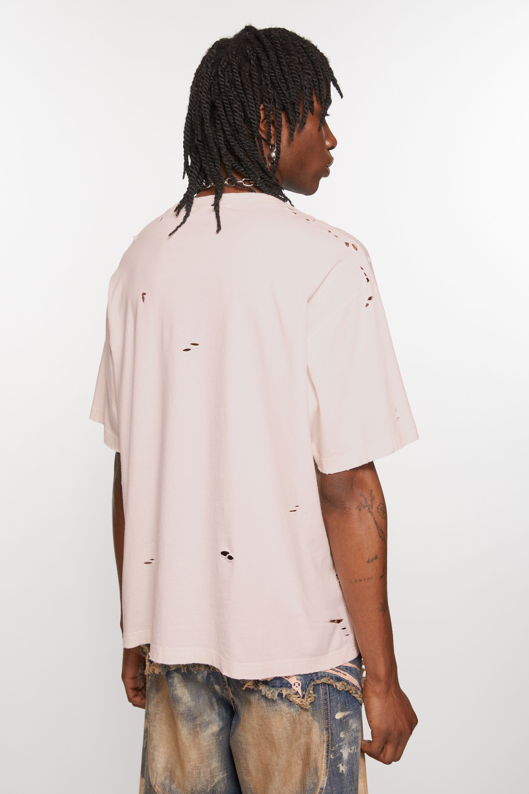 Logo t-shirt - Relaxed fit - Faded pink - 3