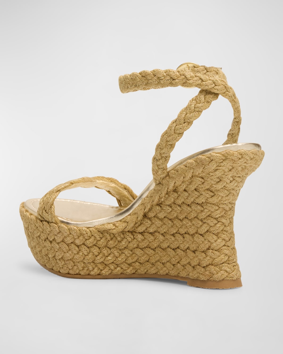 Braida Metallic Jute Wedge Espadrilles - 4