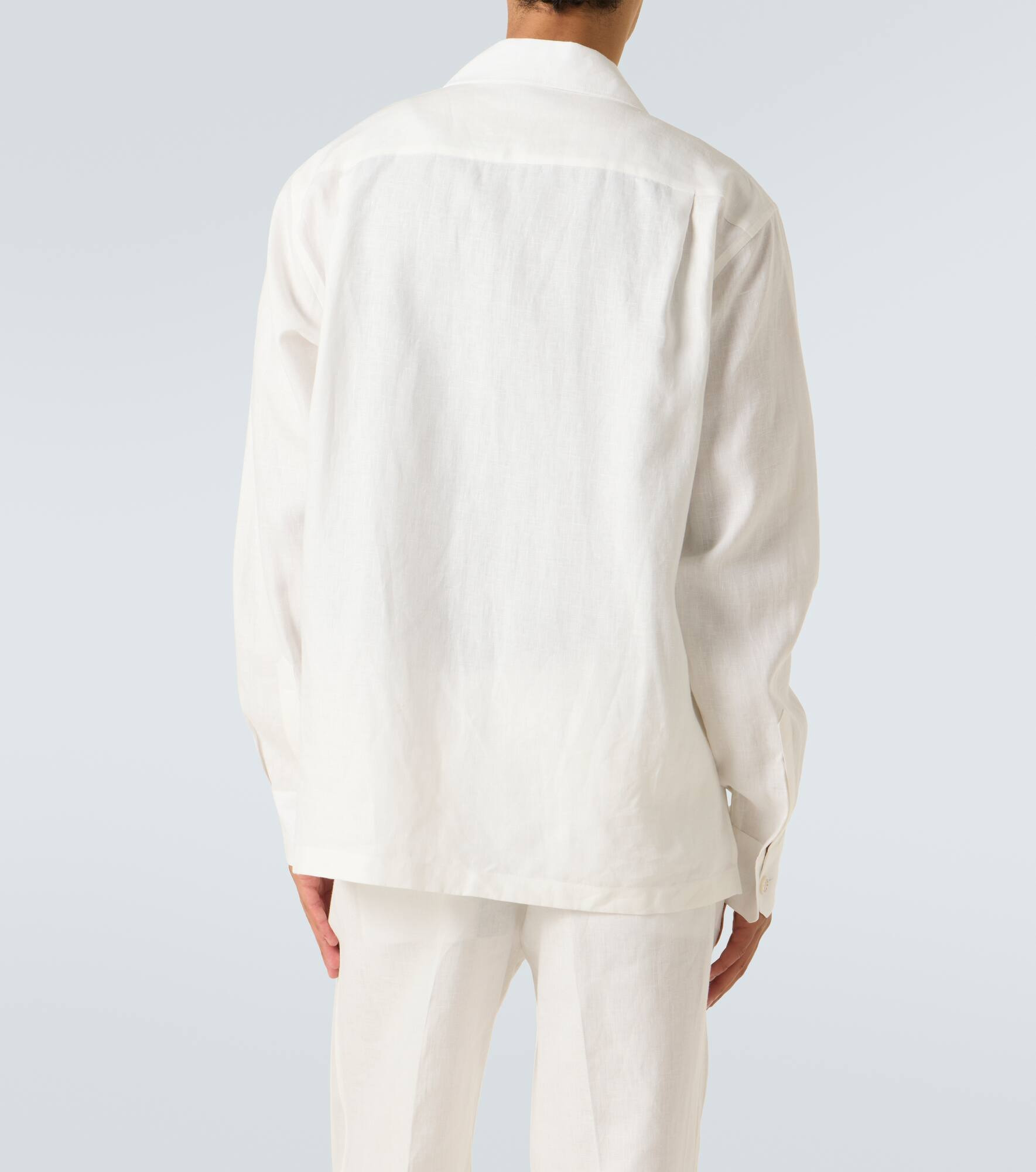 Linen canvas bowling shirt - 4