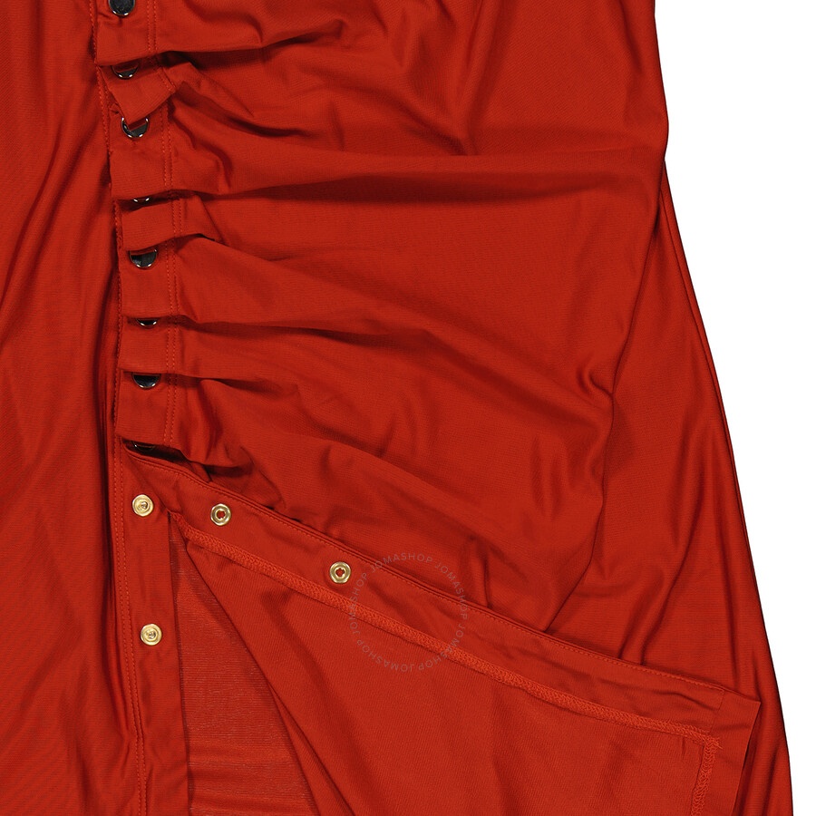 Rabanne Ladies Paprika Draped-Panel Sleeveless Dress - 7