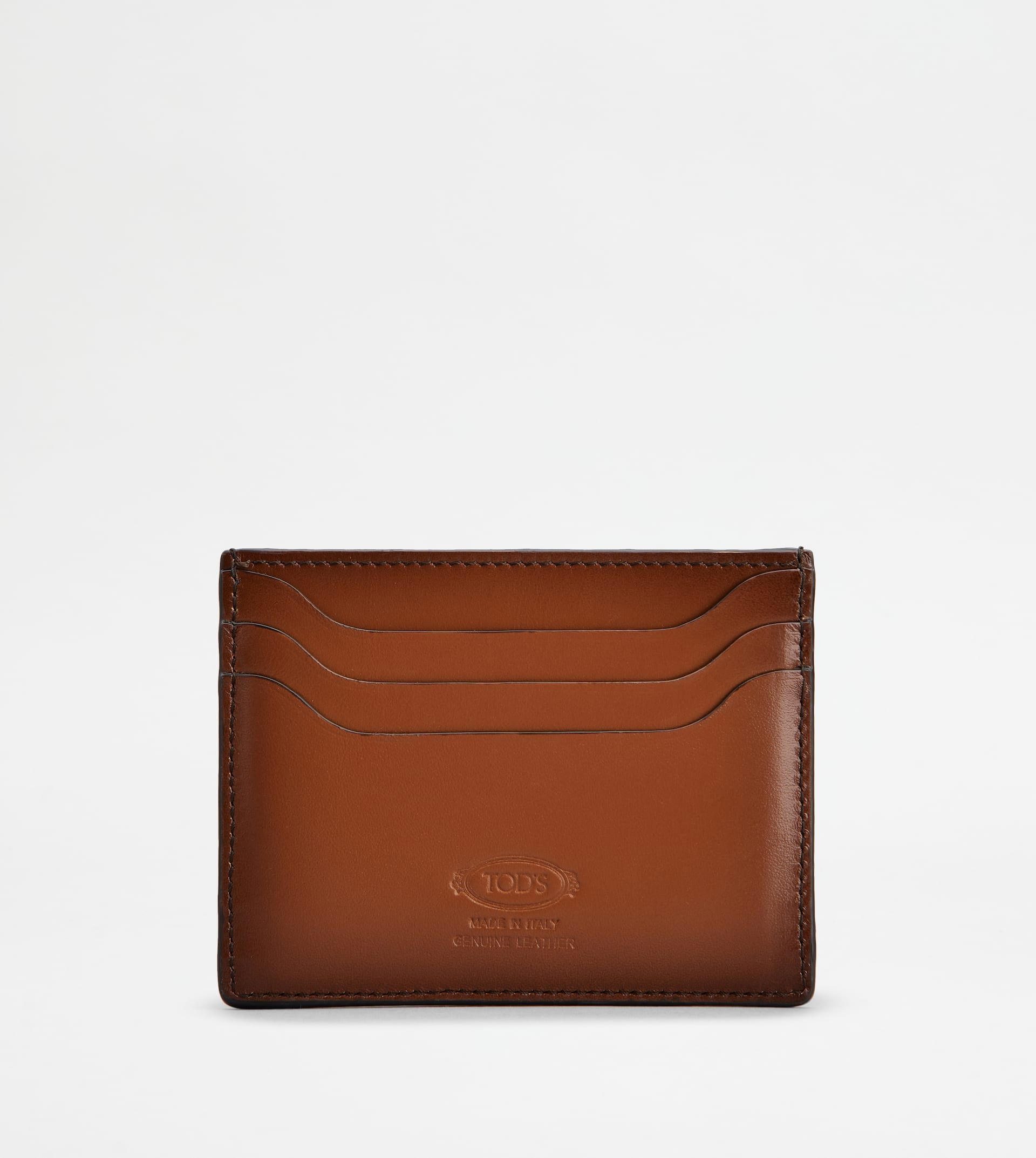 CREDIT CARD HOLDER IN LEATHER - BROWN - 2