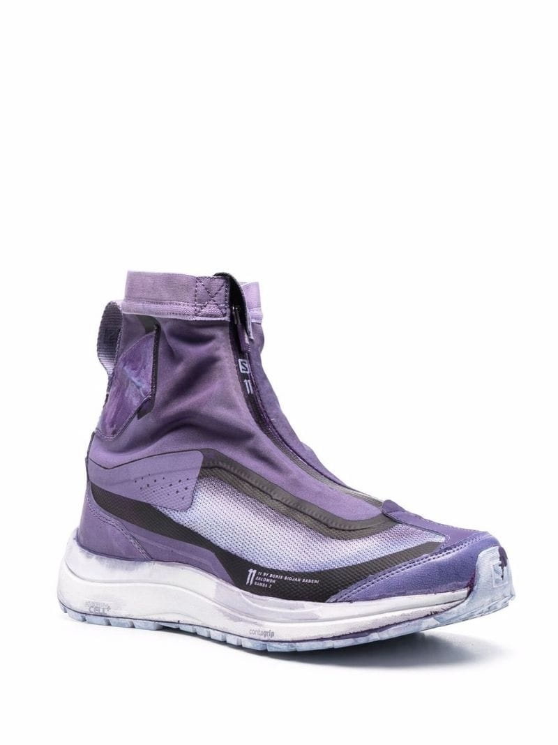 layered sock hi-top sneakers - 2