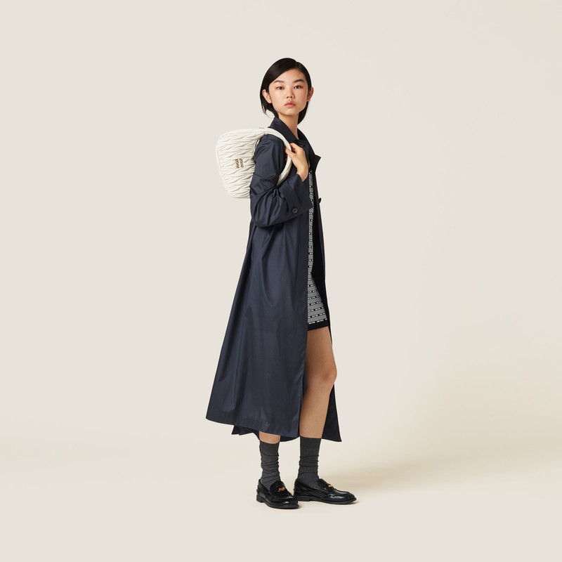 Miu Miu Technical silk coat outlook