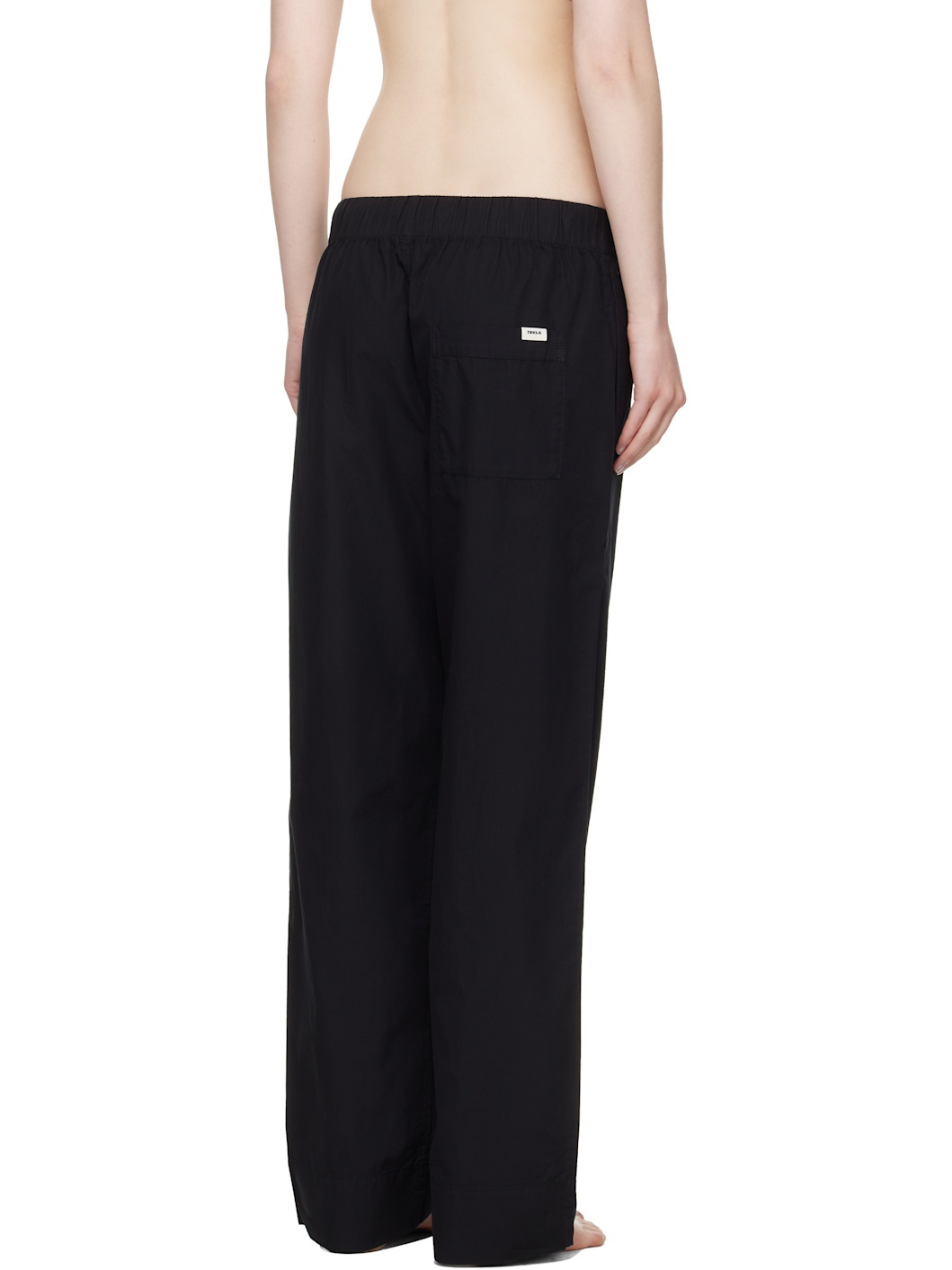 Black Poplin Pyjama Pants - 3