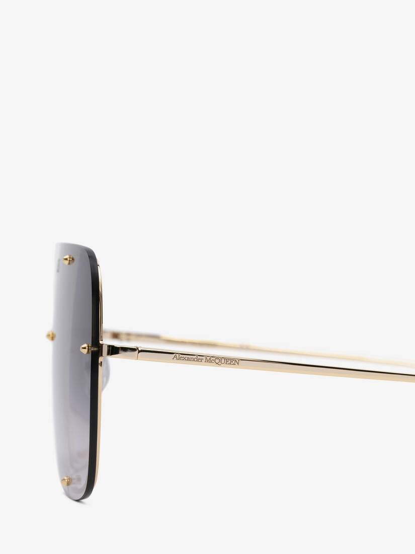 Studs Mask Sunglasses in Gold - 4