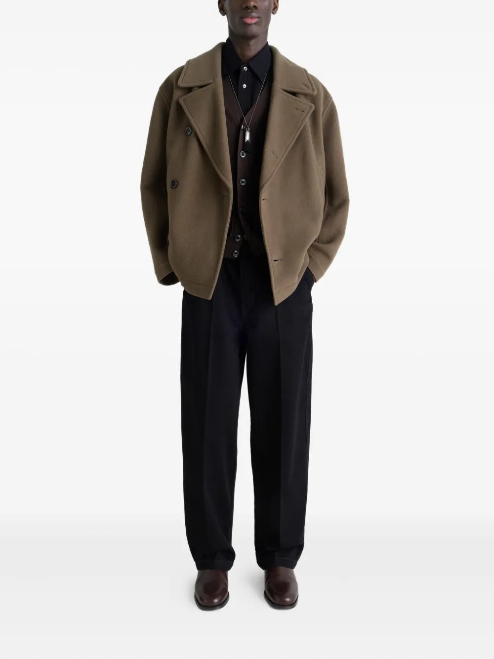 LEMAIRE - Men Boxy Peacoat Jacket - 2