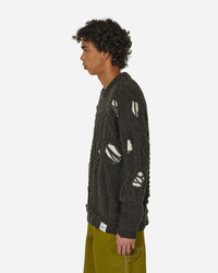 NEIGHBORHOOD Patchwork Savage Sweater Charcoal | slamjam