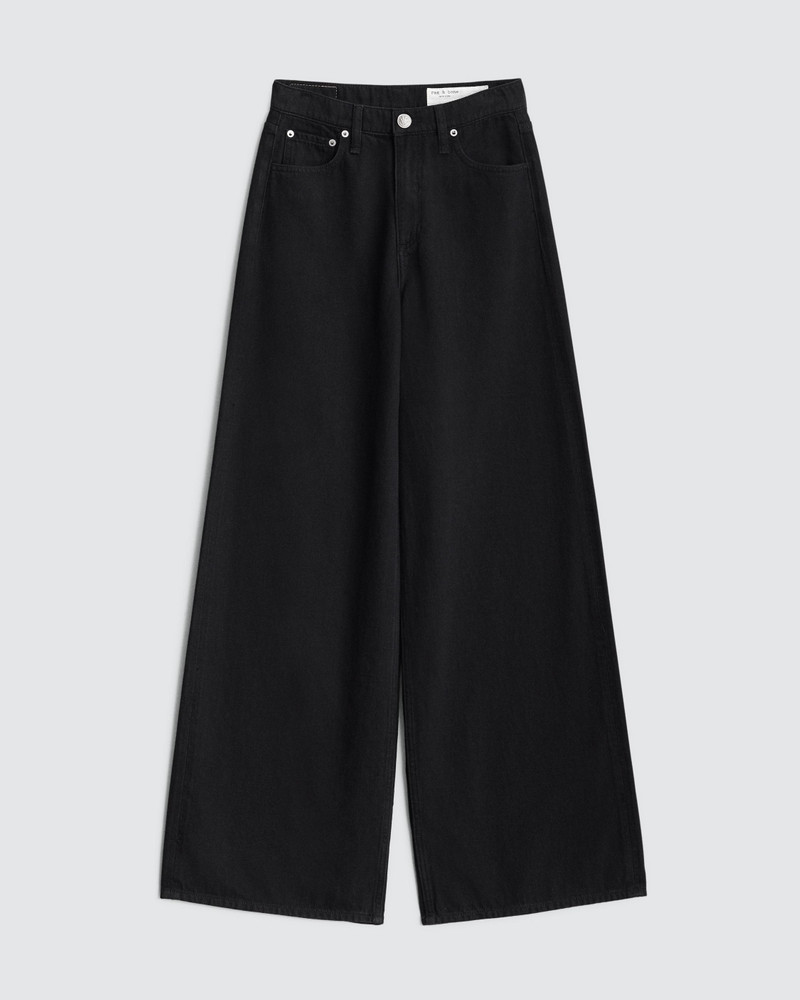 Sofie Wide-Leg - Black High-Rise Rigid Jean - 1