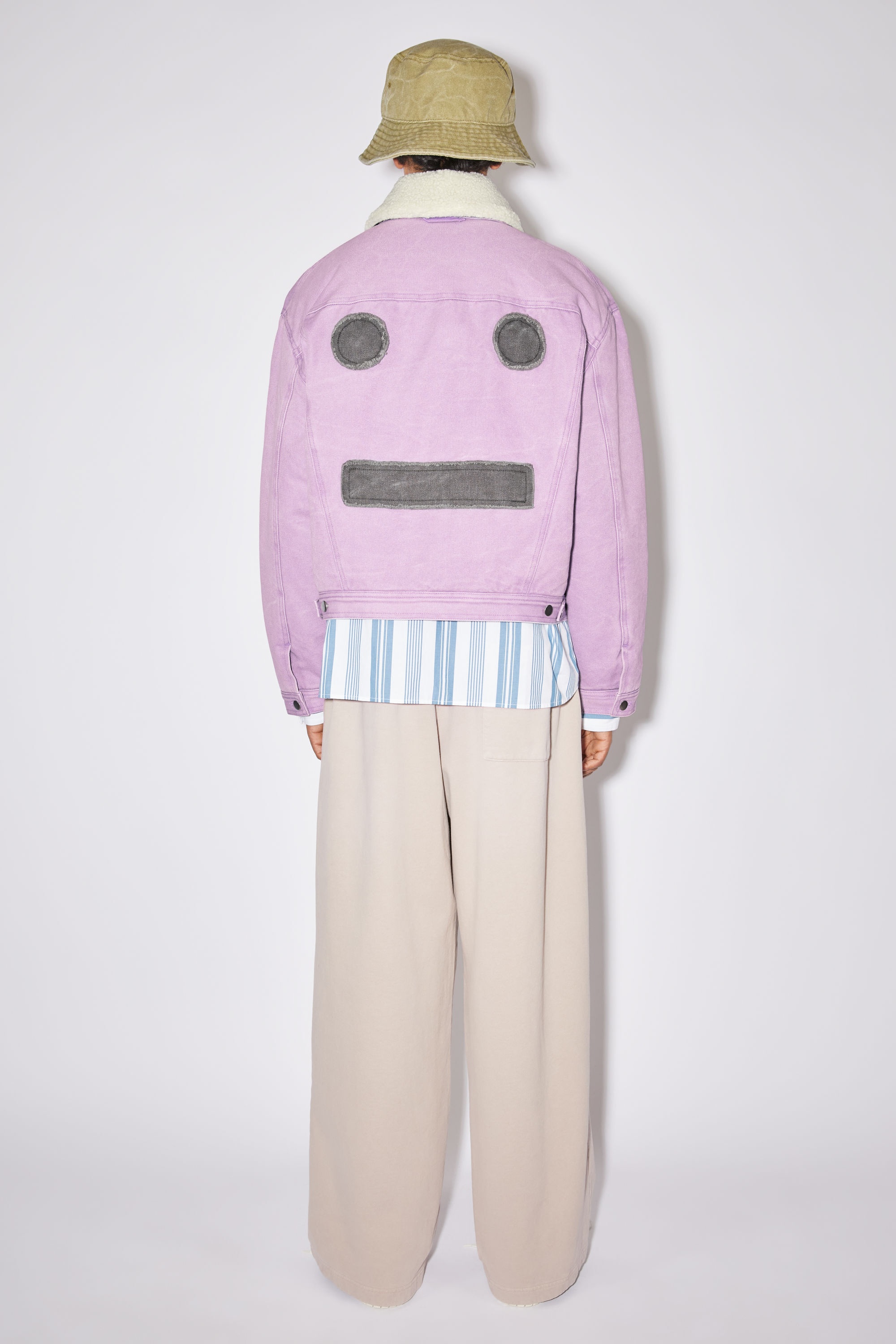 Face logo canvas jacket - Smoky Purple - 3