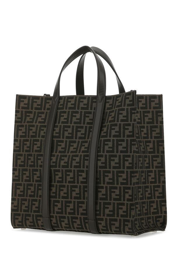 Fendi Men Embroidered Canvas Shopping Bag - 2