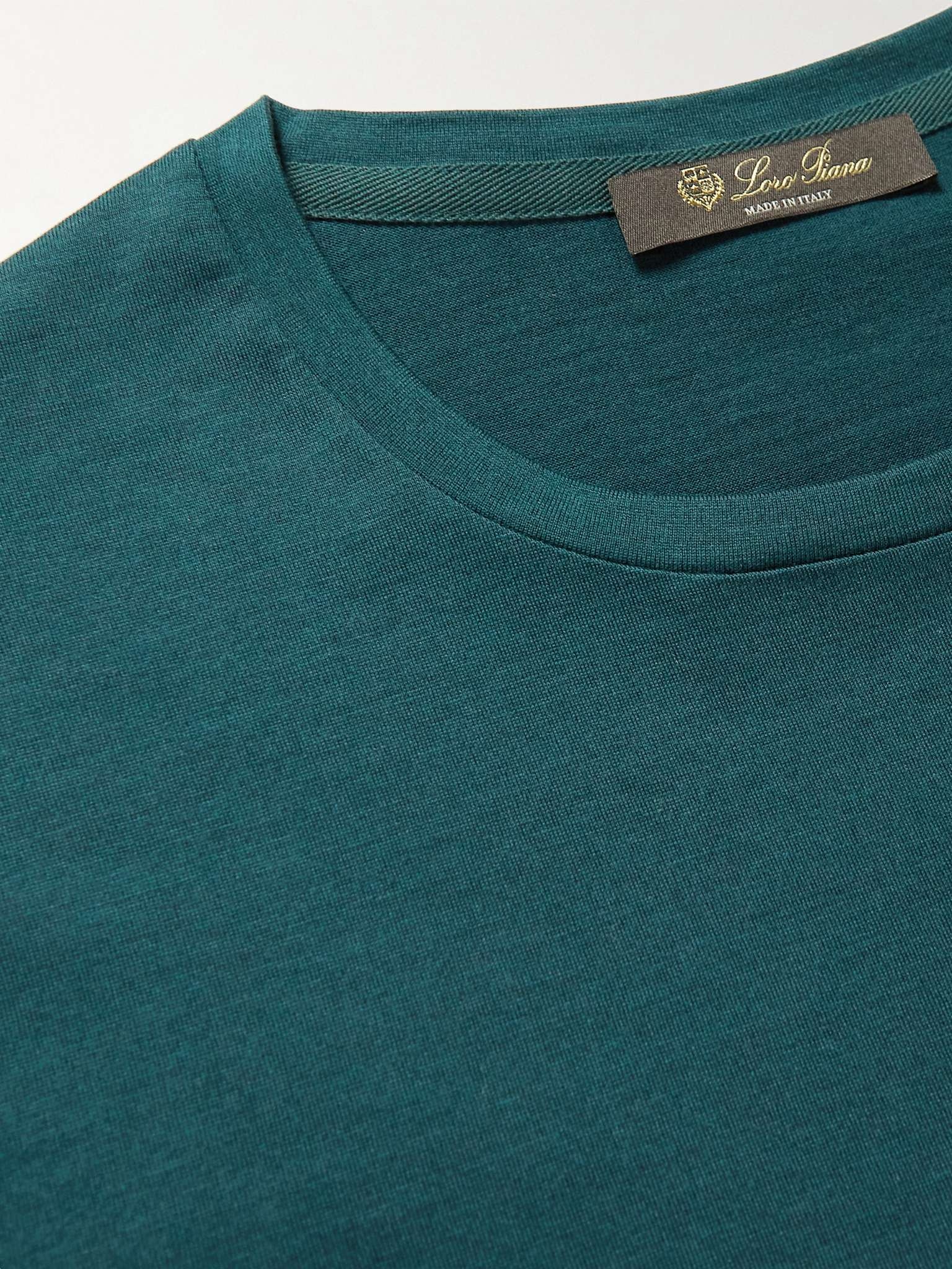 Slim-Fit Silk and Cotton-Blend Jersey T-Shirt - 6