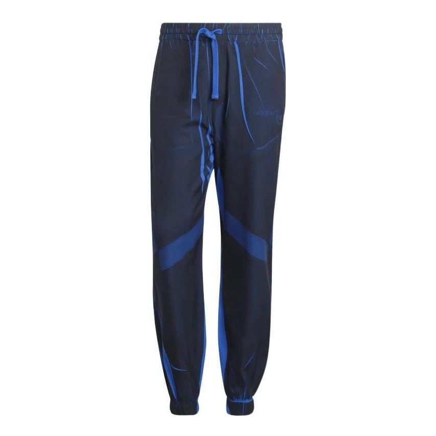 Men's adidas originals x Blue Version Crossover SS22 Casual Colorblock Splicing Logo Sports Pants HD - 1