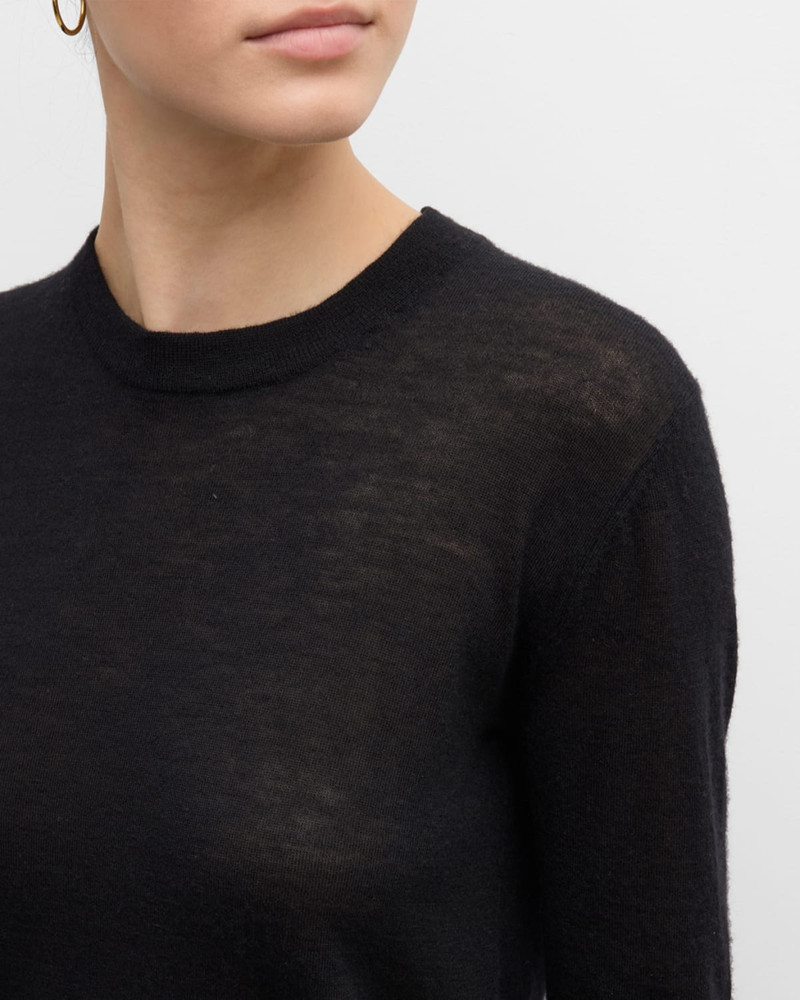 Cashair Cashmere Crewneck Long-Sleeve Shirt 5
