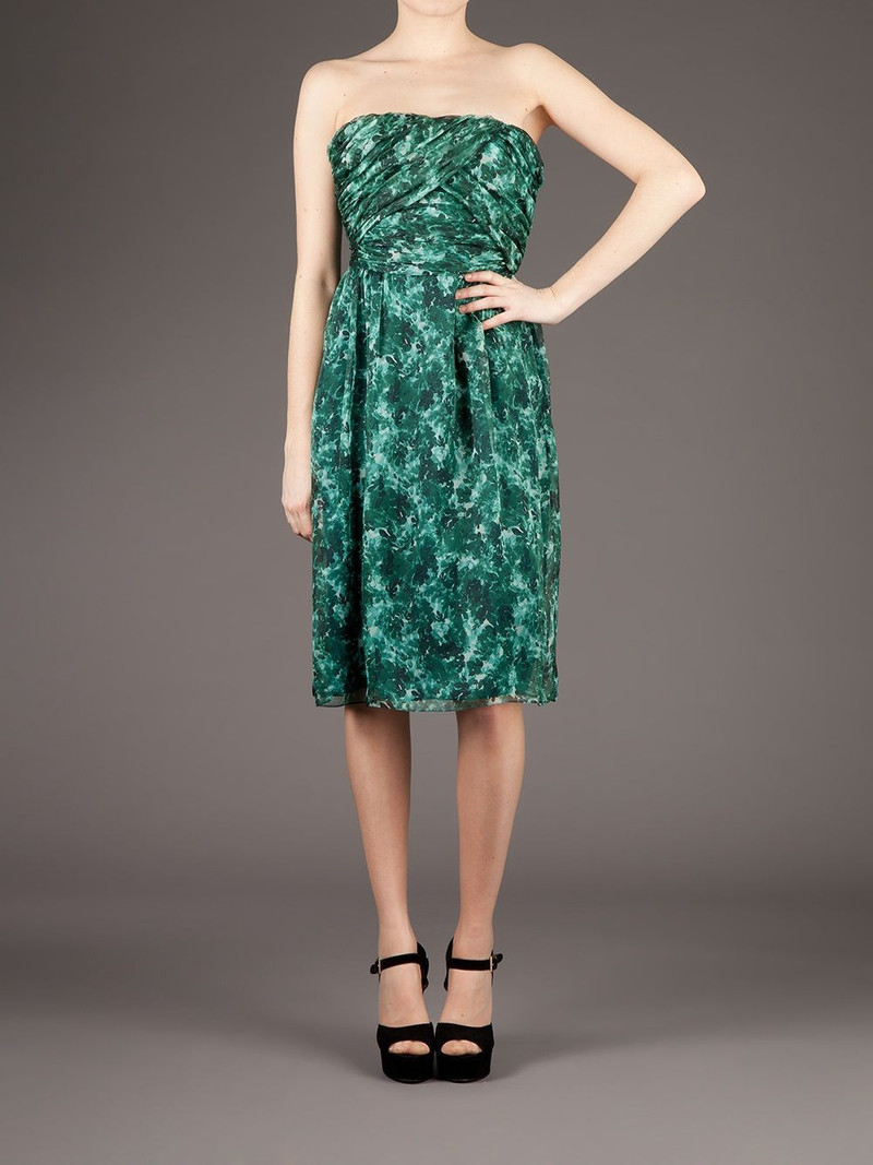 printed strapless dress 3