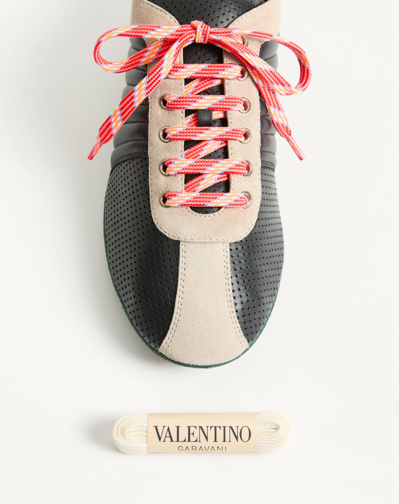 Valentino STRIKIE SNEAKER IN PERFORATED NAPPA AND SUEDE outlook