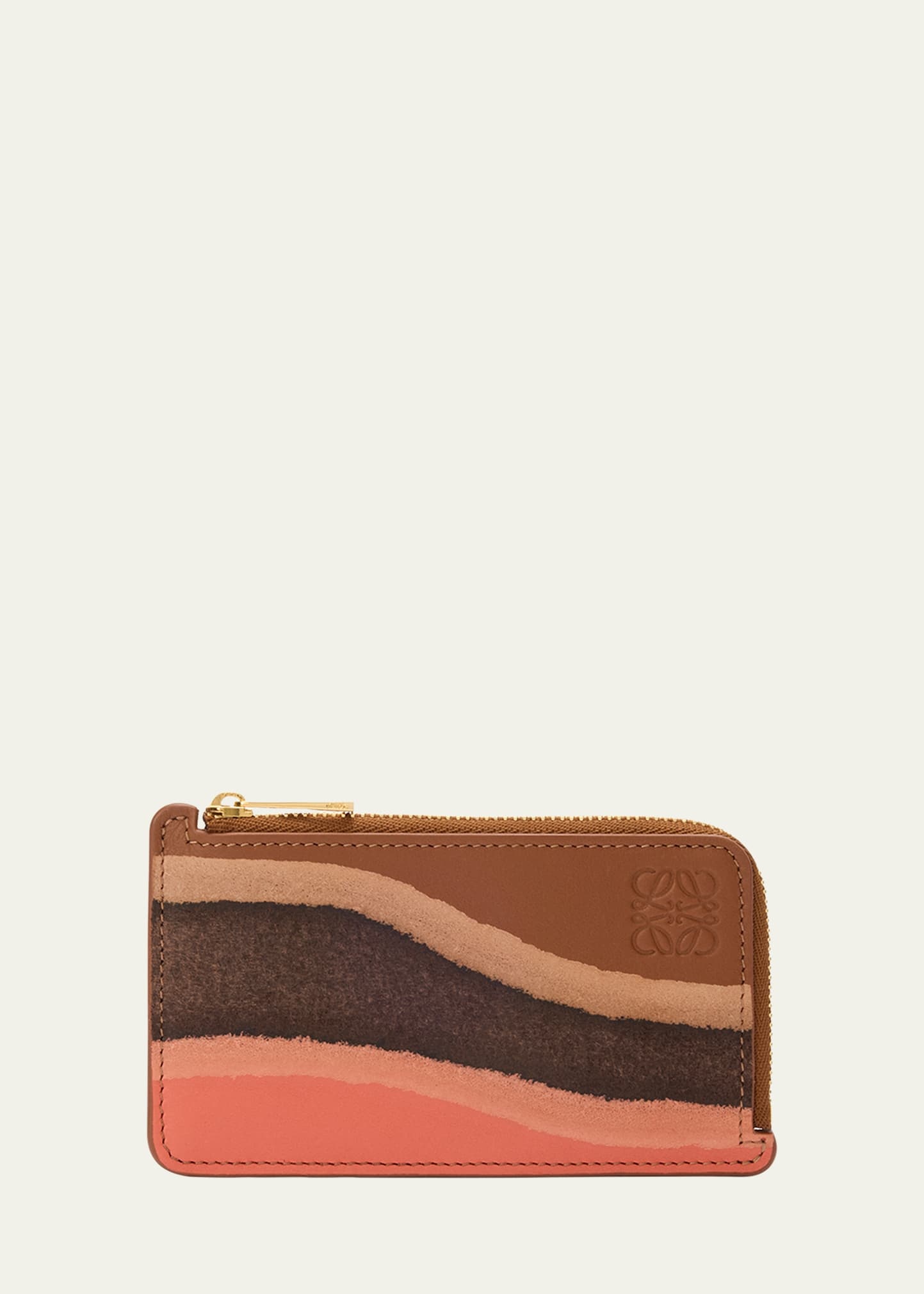 Landscape Card Holder in Calfskin Leather - 1