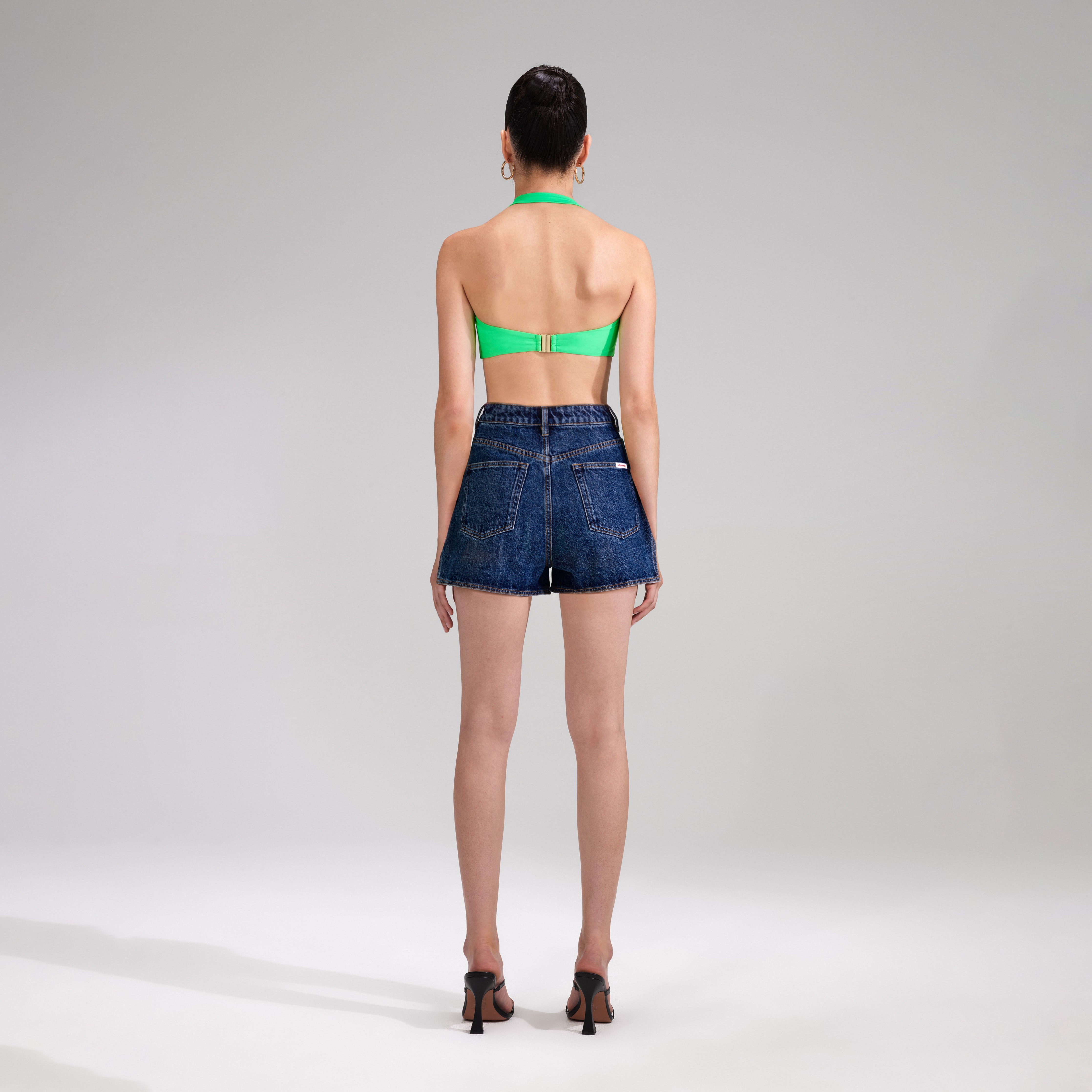 Green Twist Front Bikini Top - 3