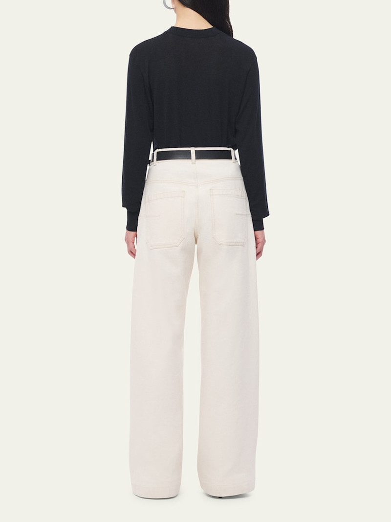 Another Tomorrow Featherweight Sheer Wool Sweater outlook