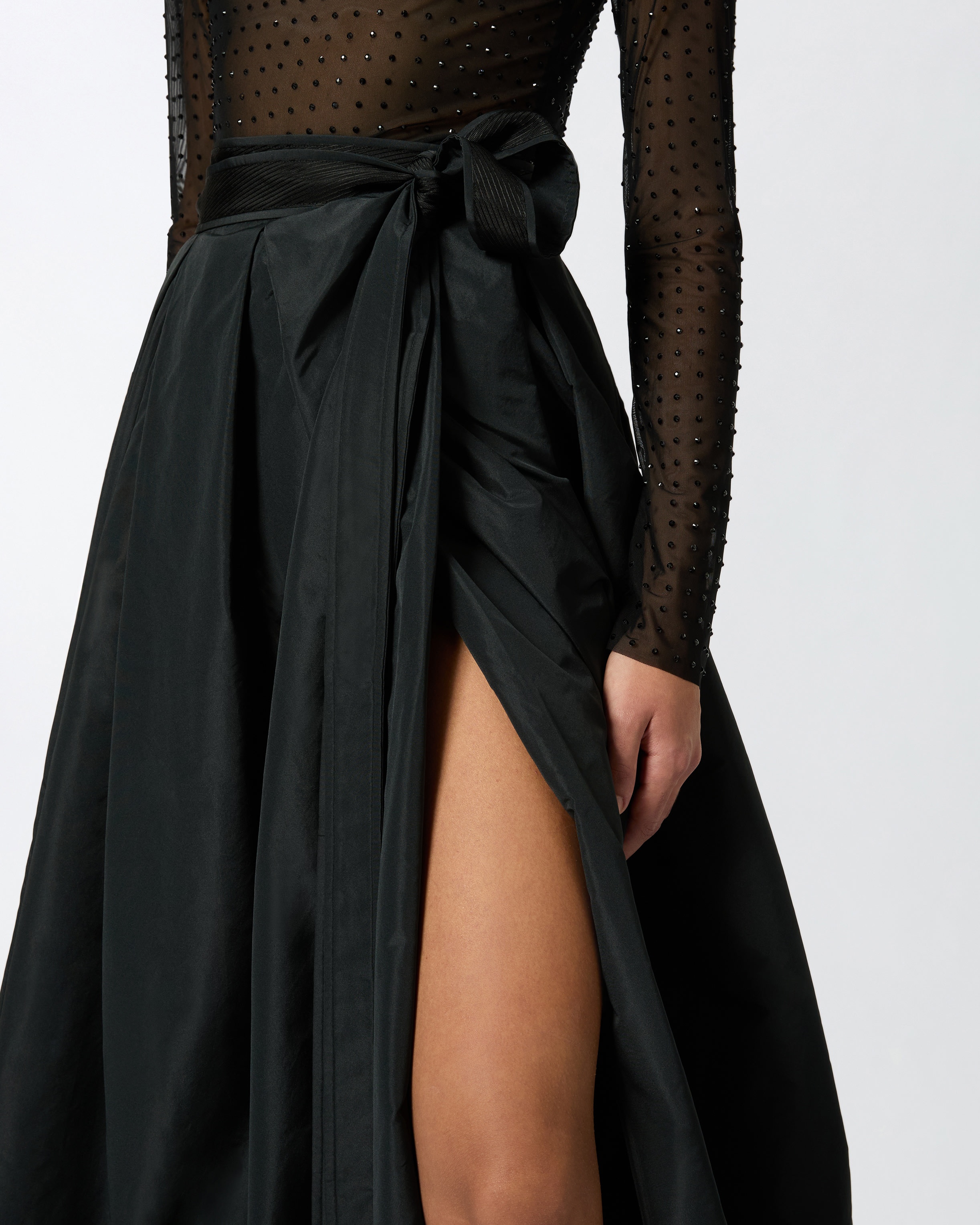 PINKO TAFFETA MAXI-SKIRT | REVERSIBLE