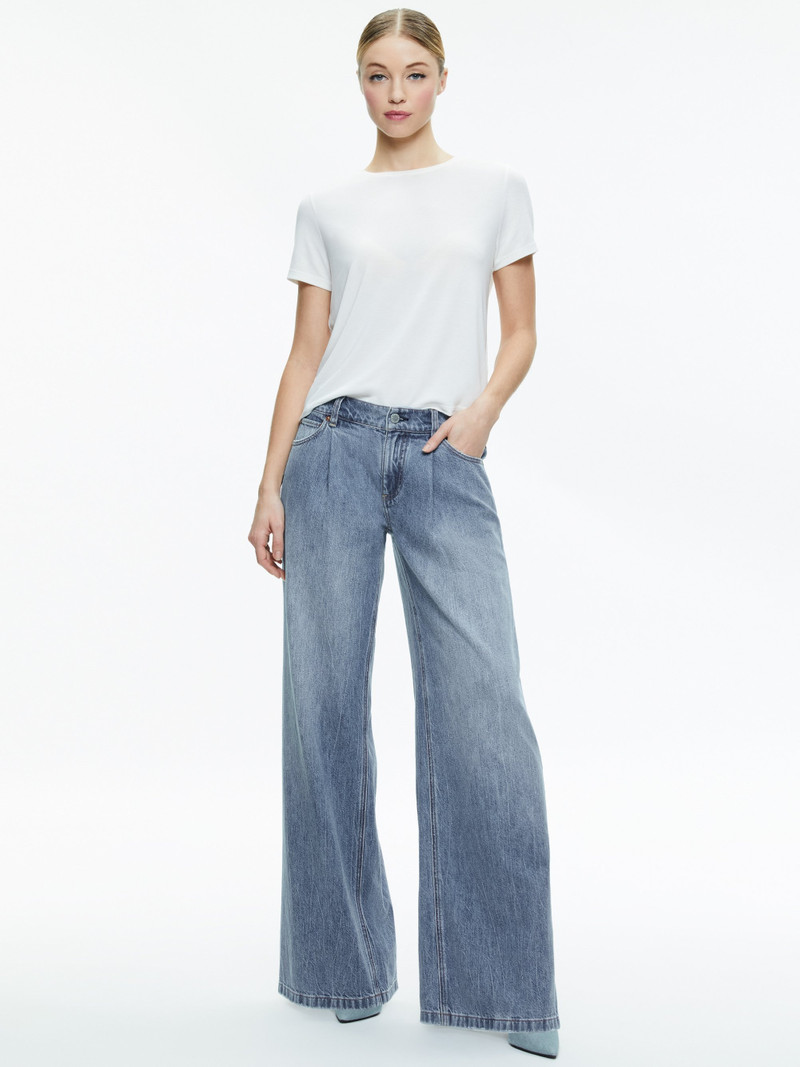 Alice + Olivia JOJO LOW RISE FULL LENGTH 5 POCKET JEAN outlook