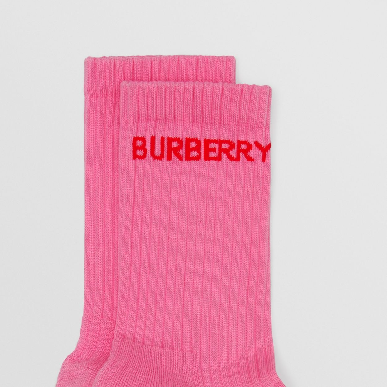 Logo Intarsia Technical Stretch Cotton Socks - 2