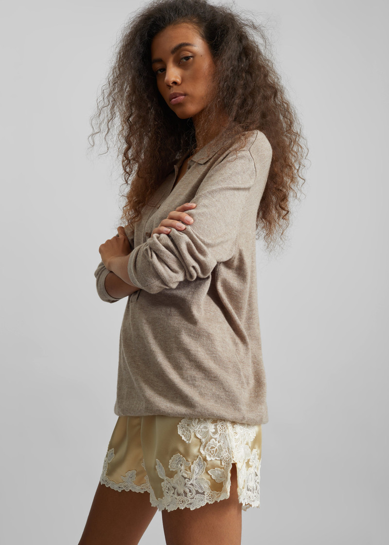 By Malene Birger Eri Satin Shorts - Vanilla Cream 3