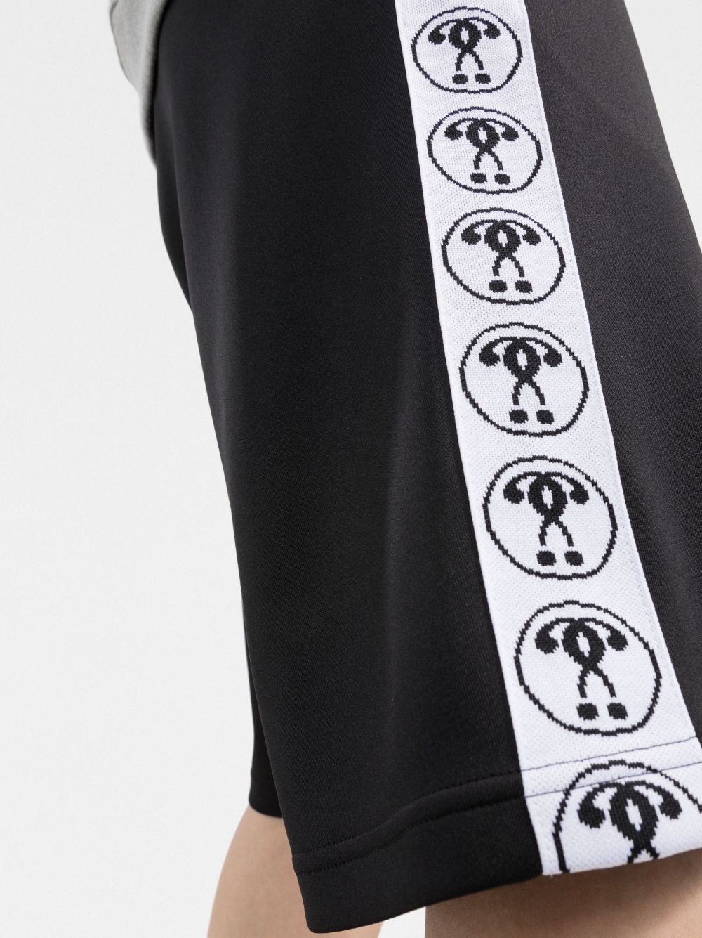 logo-print slip-on track shorts - 9