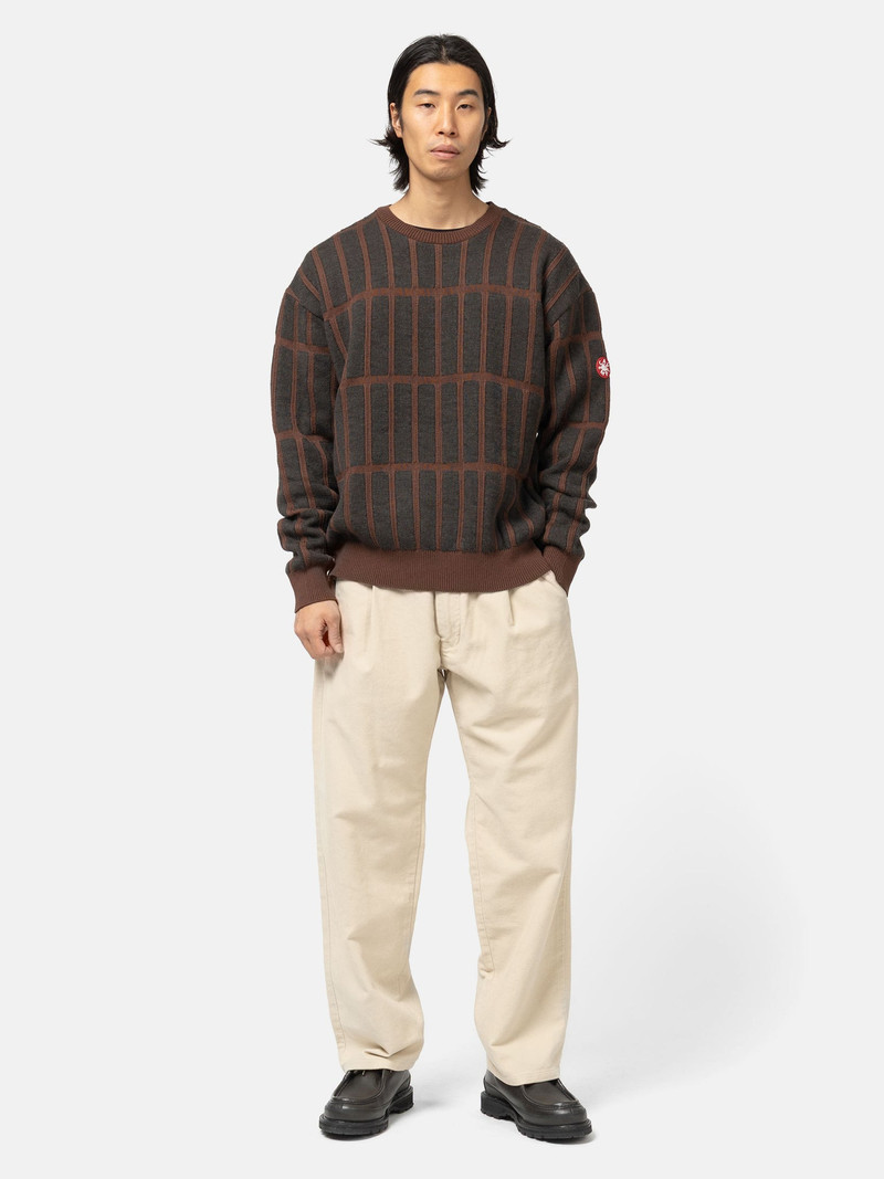 Cav Empt Rectangular Bar Knit Brown outlook
