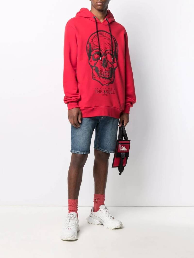 PHILIPP PLEIN Skull graphic-print hoodie outlook