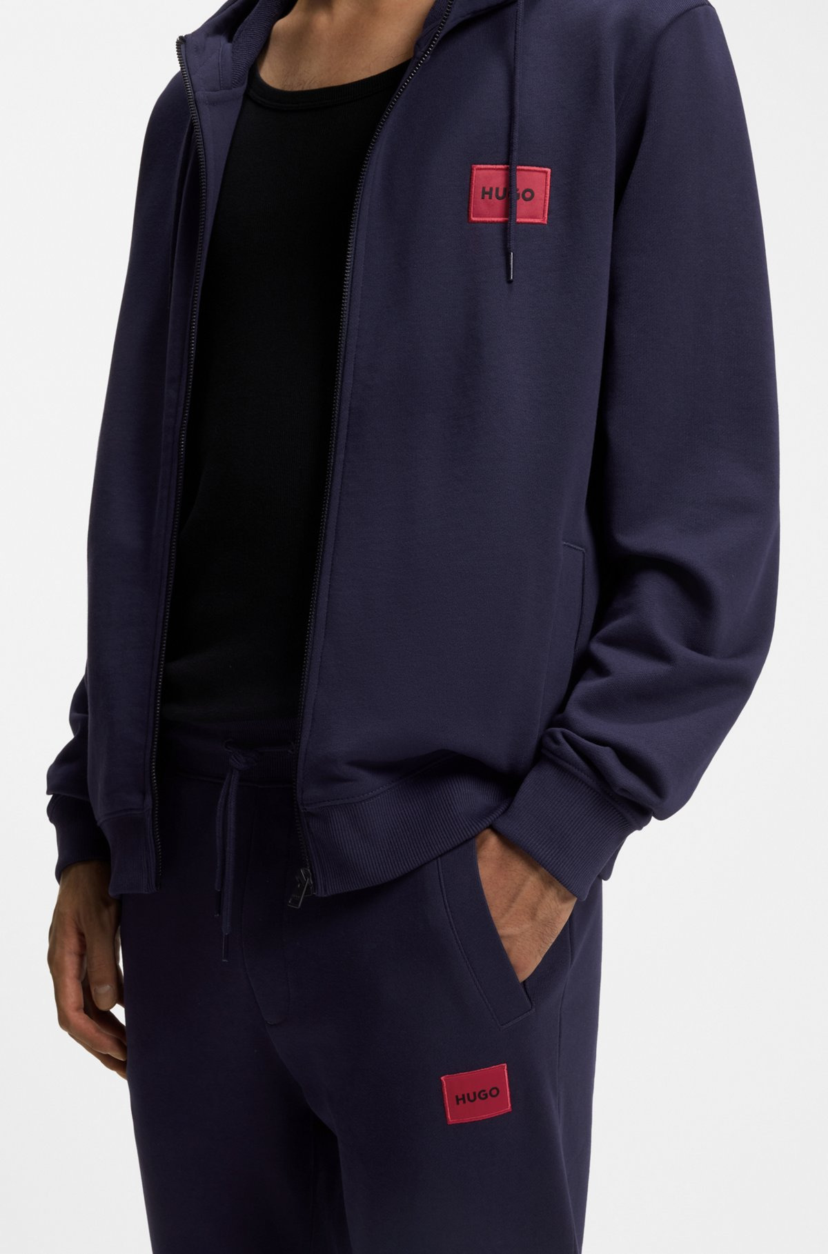 COTTON-TERRY TRACKSUIT BOTTOMS WITH LOGO LABEL - 3