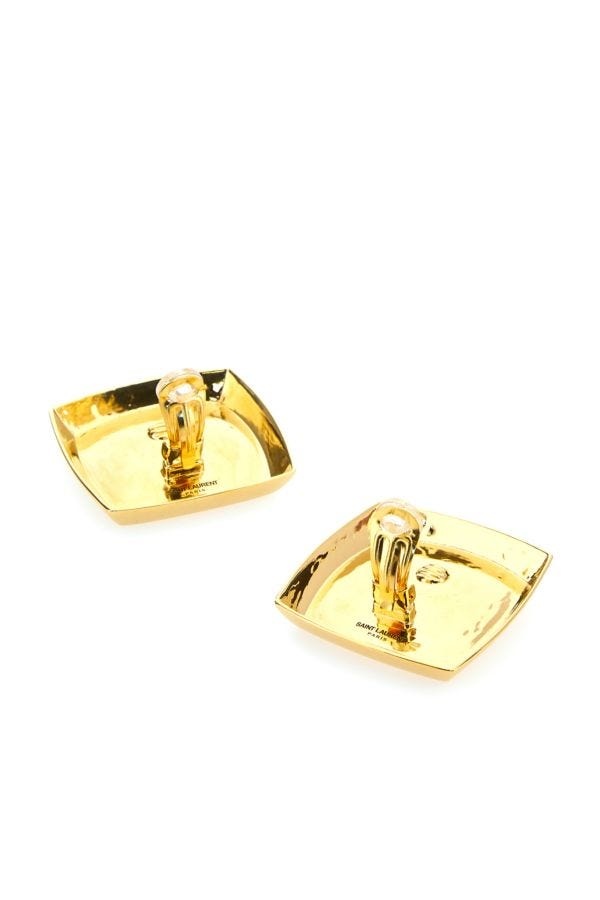 Saint Laurent Woman Gold Metal Earrings - 3
