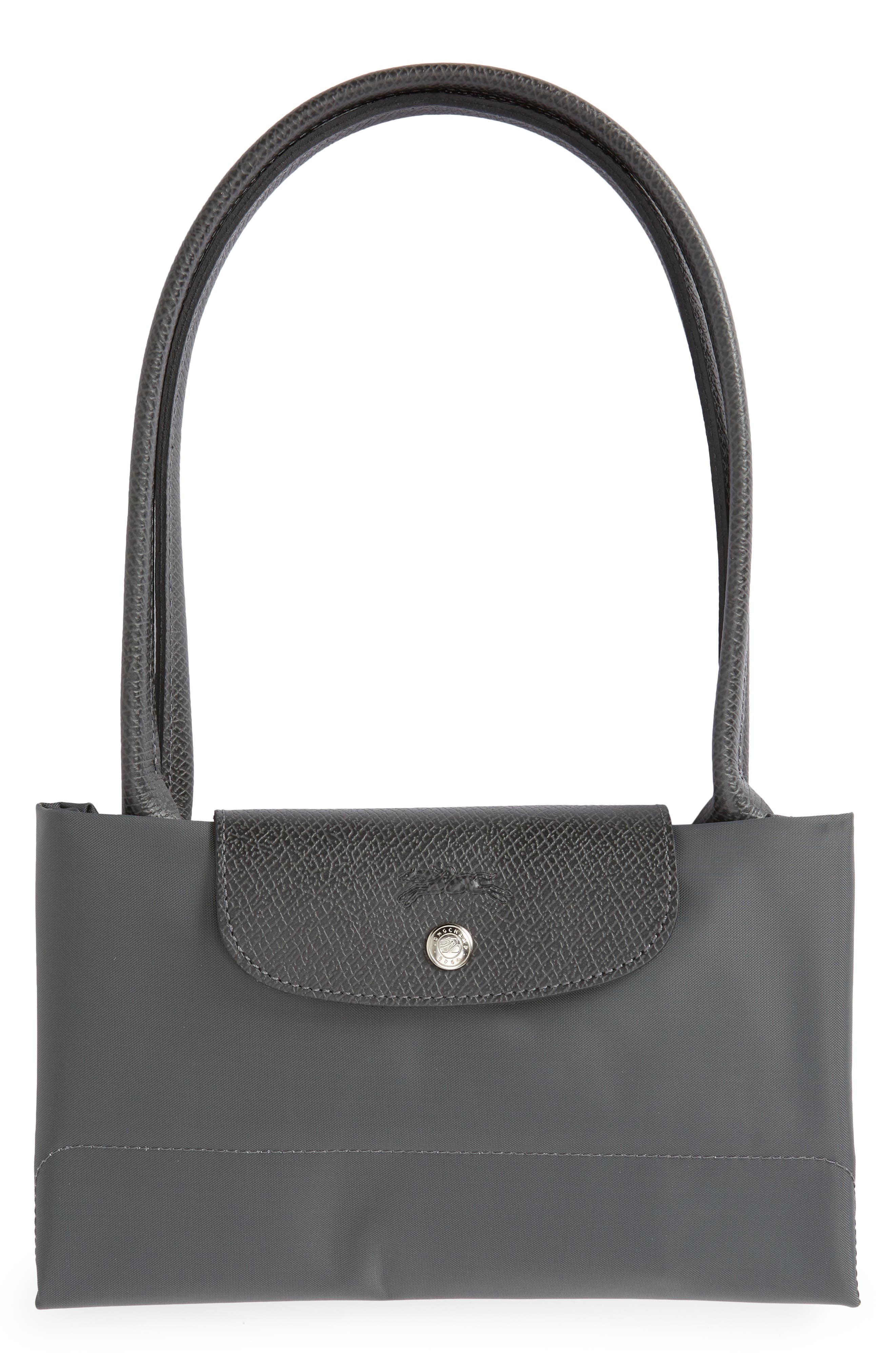 Longchamp Le Pliage Green Recycled Canvas Large Shoulder Tote in Graphite at Nordstrom - 7
