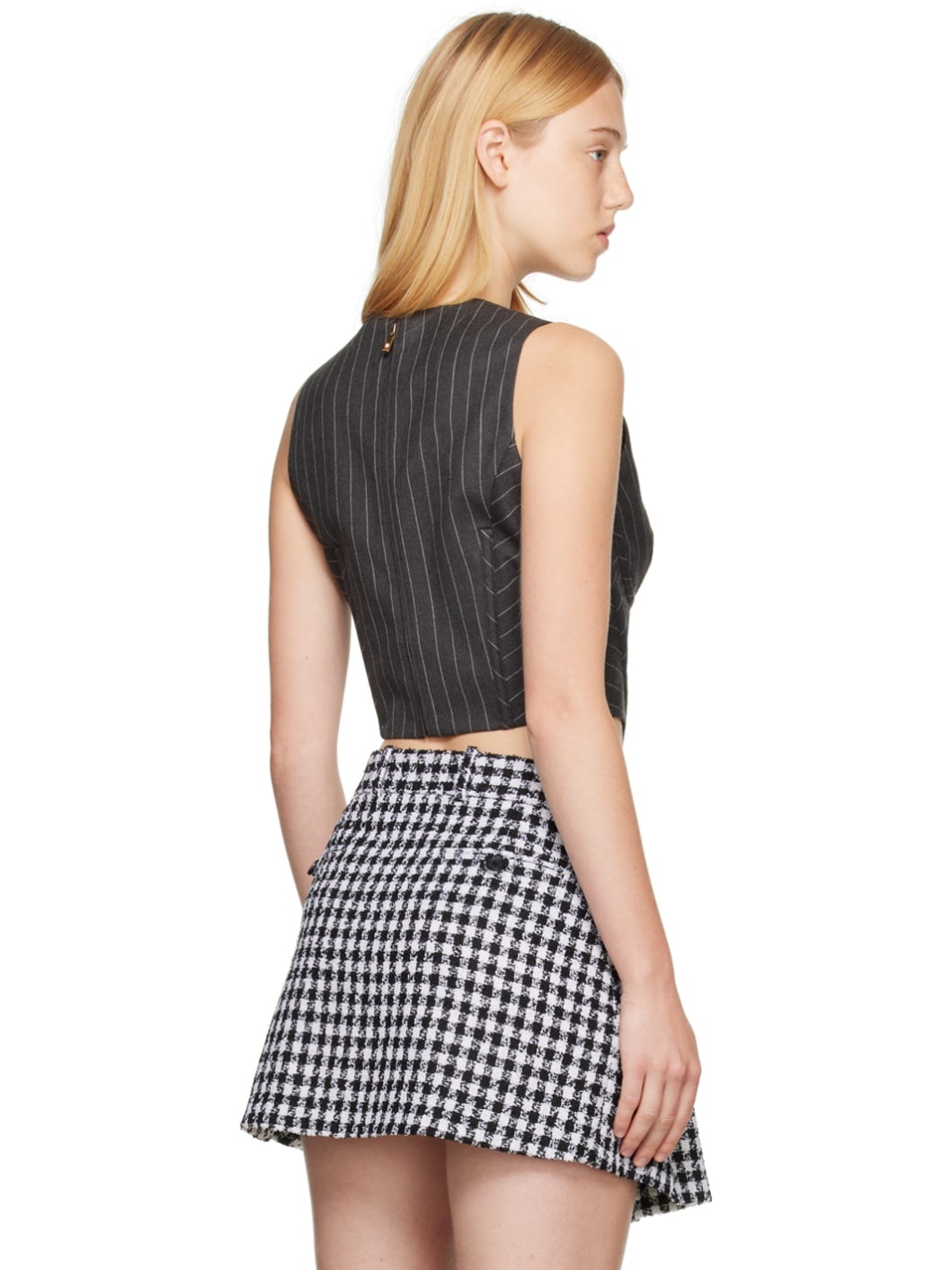 Gray Striped Corset - 3