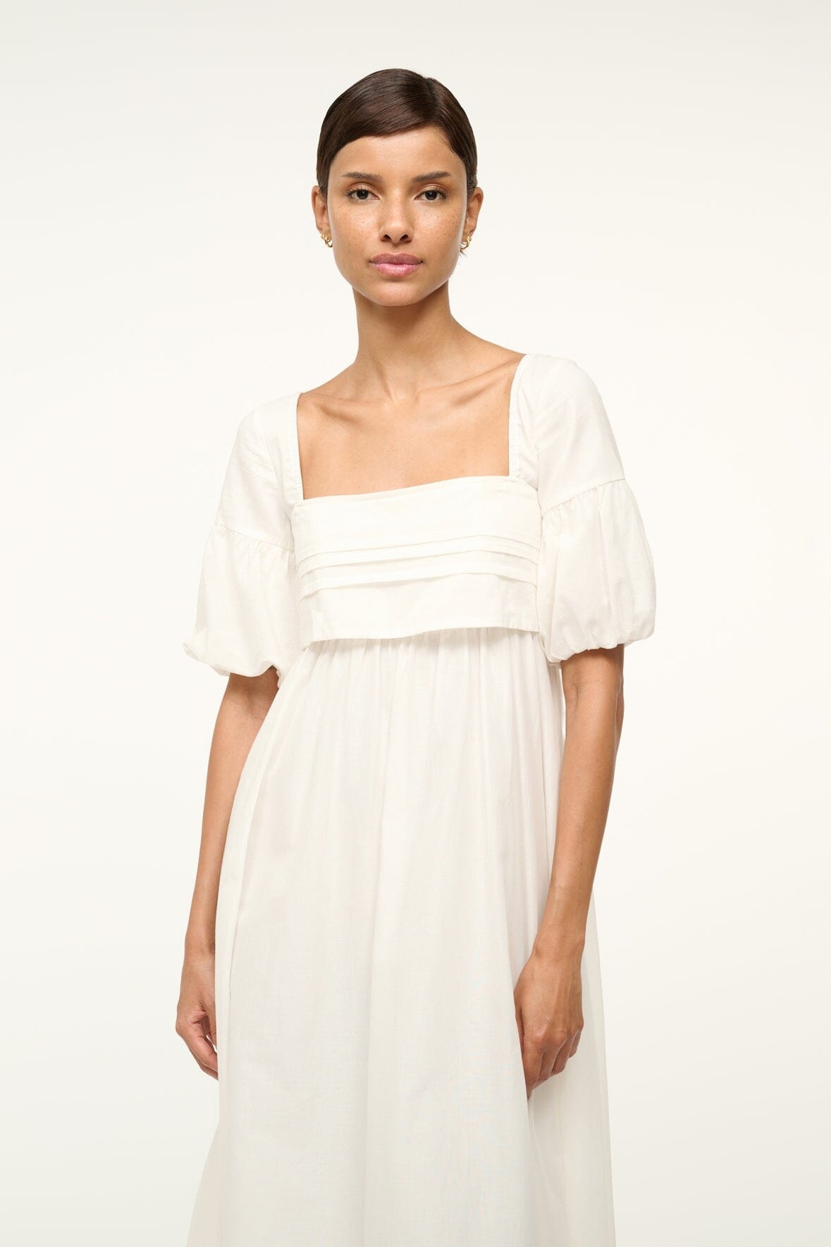 STAUD DARLA DRESS IVORY - 4